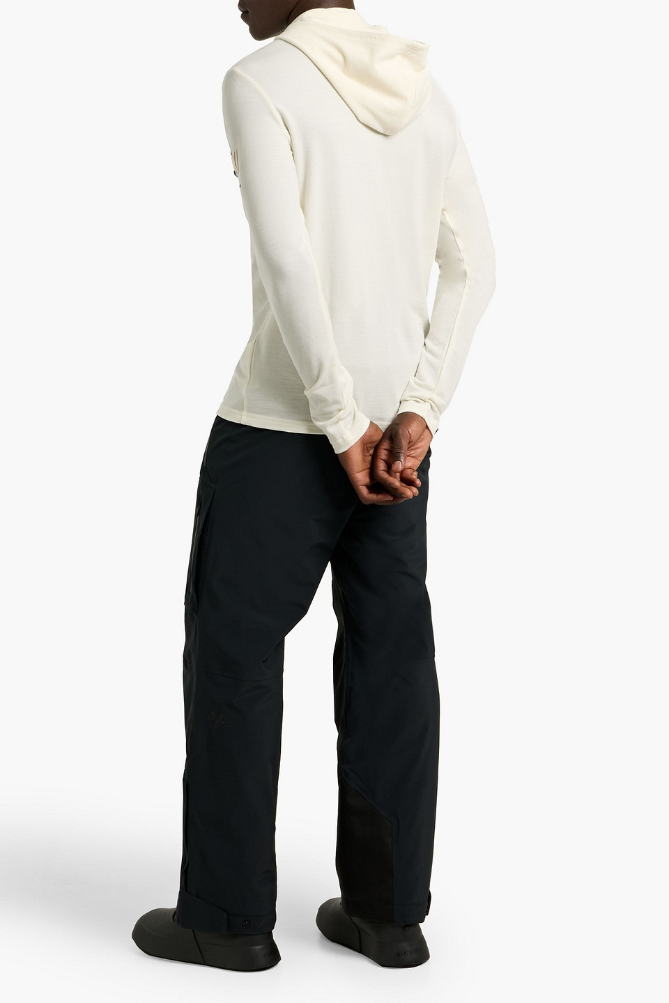 We Norwegians Striped Wool-blend Zip-up Hoodie In Neutral