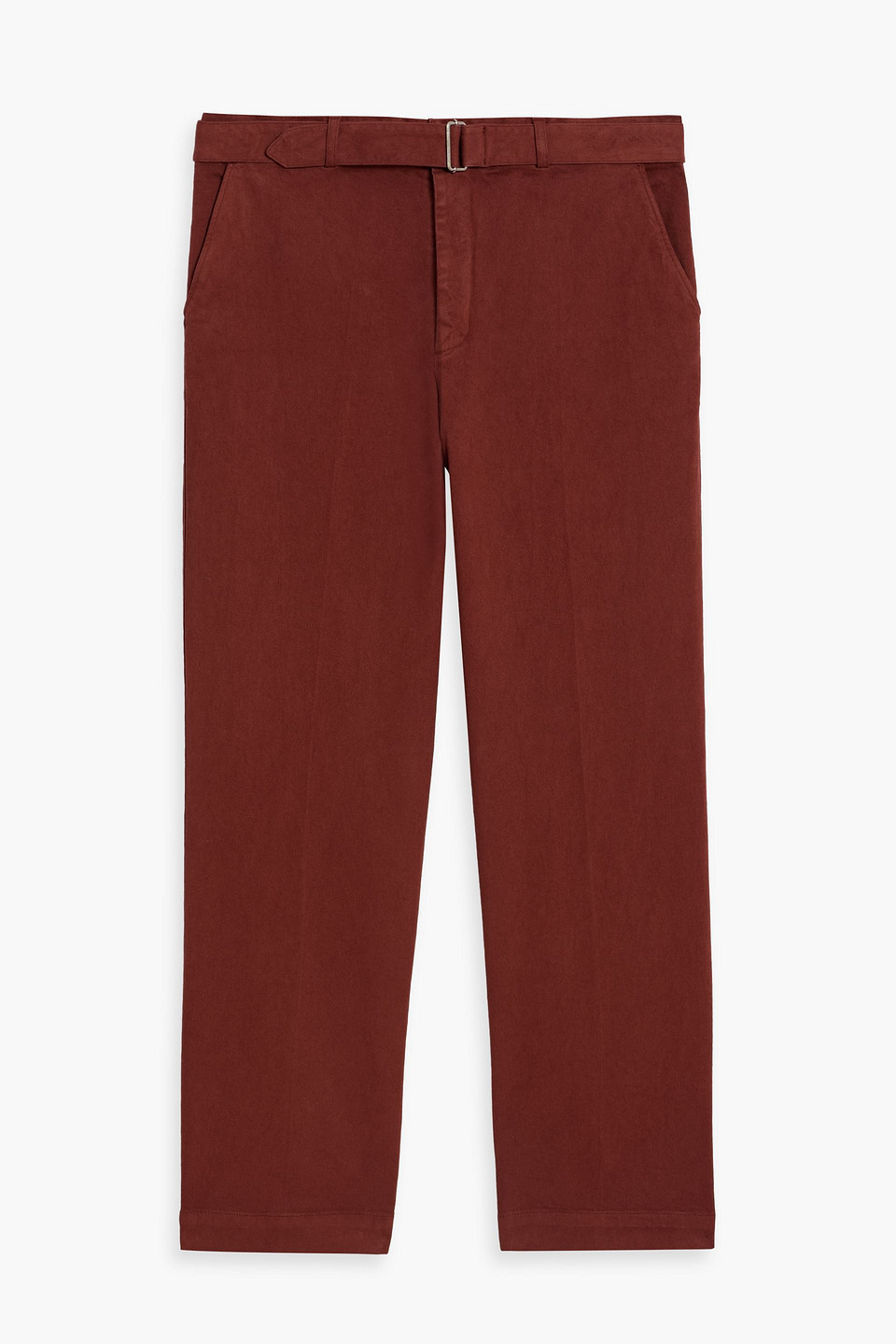 Officine Générale Belted cotton-blend twill pants