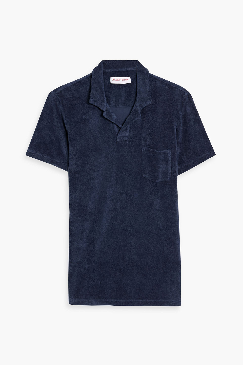 Orlebar Brown Cotton-terry Polo Shirt In Blue