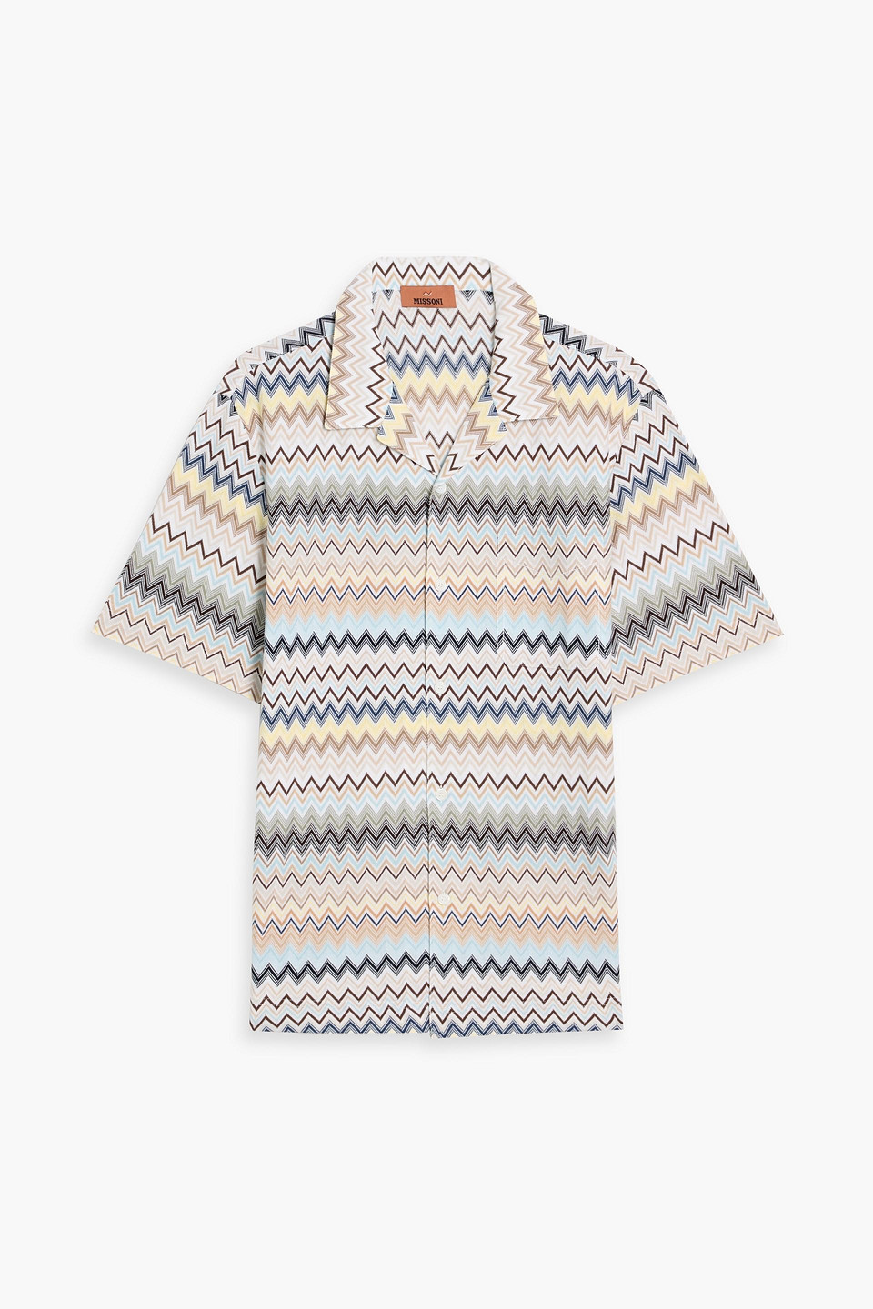 Missoni Crochet-knit Cotton Shirt In Neutral
