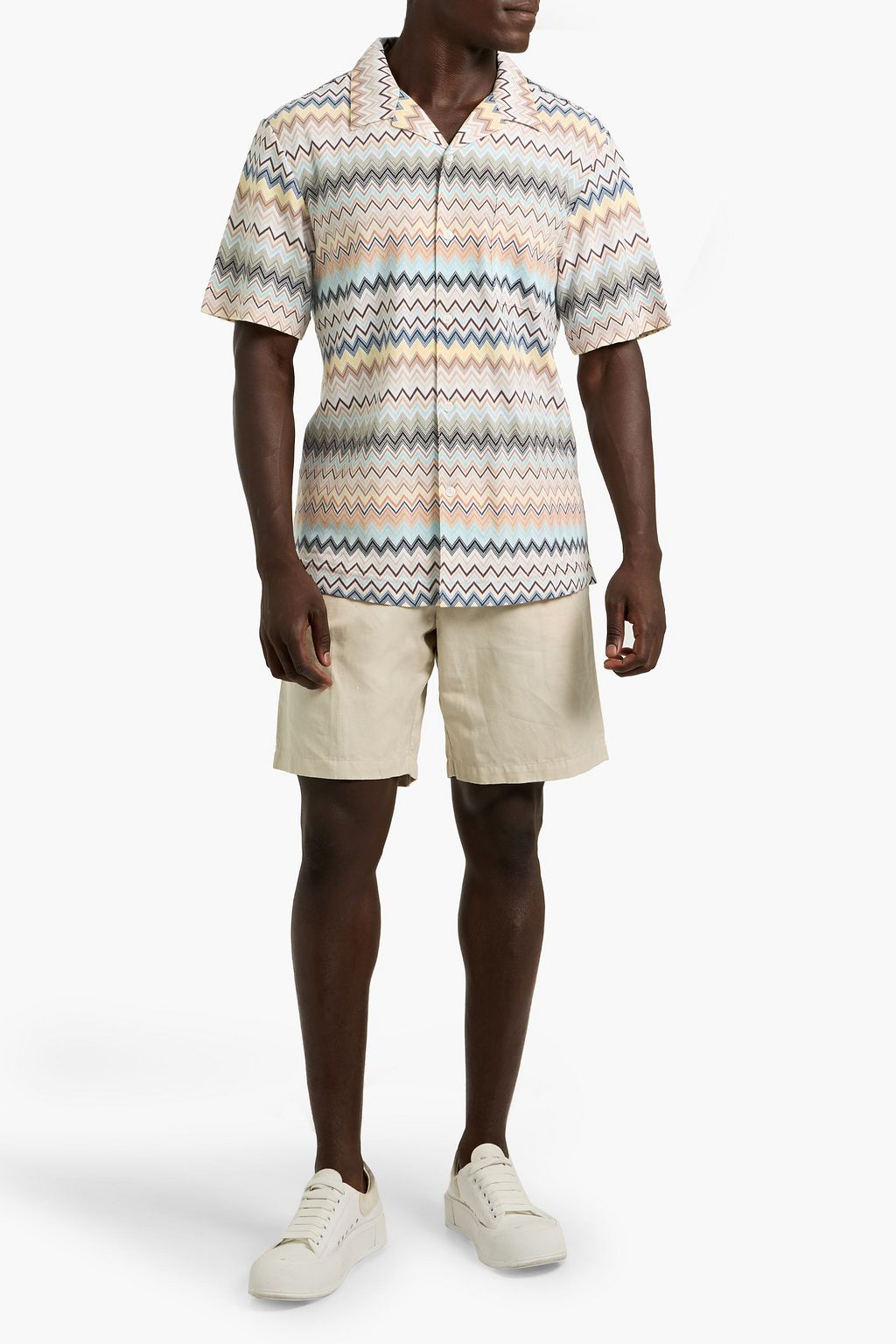 MISSONI Crochet-knit cotton shirt