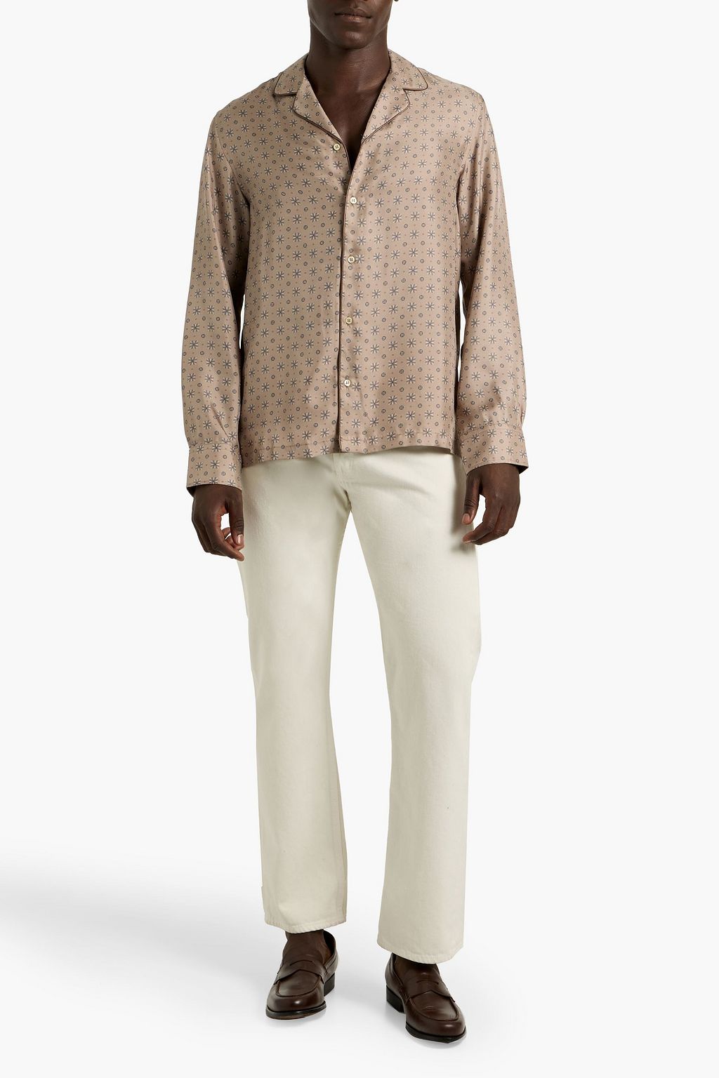OFFICINE GÉNÉRALE Erwan printed silk-twill shirt