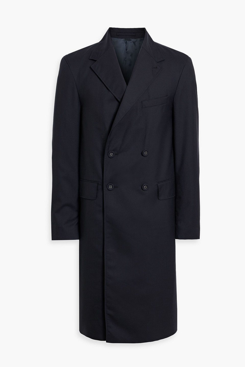 Officine Generale Lisandre Double-breasted Wool-blend Coat In Blue