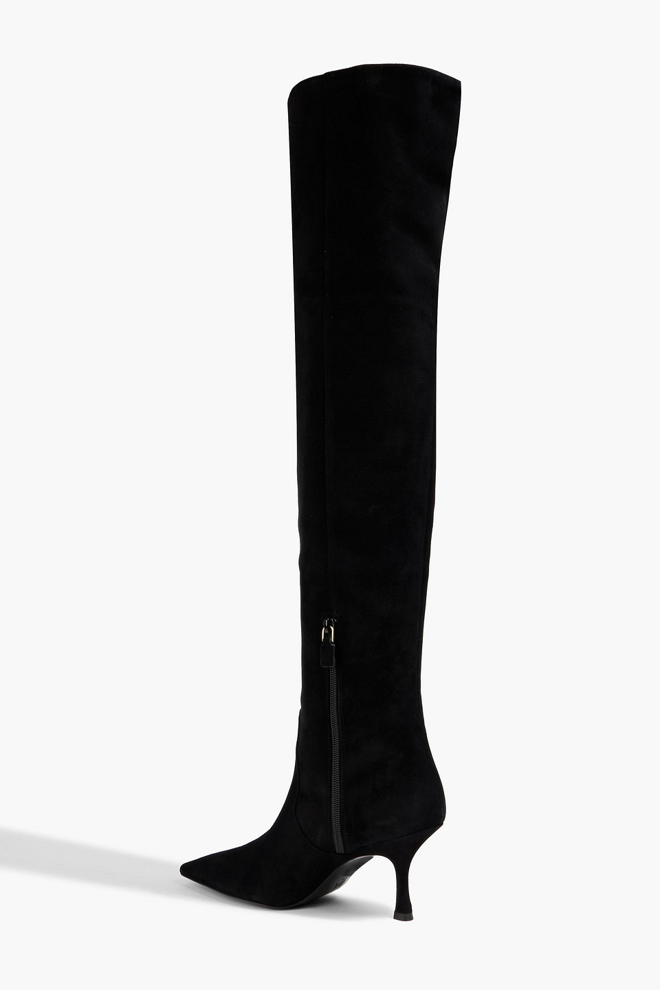 Stuart Weitzman Naomi 75 Suede Over-the-knee Boots In Black