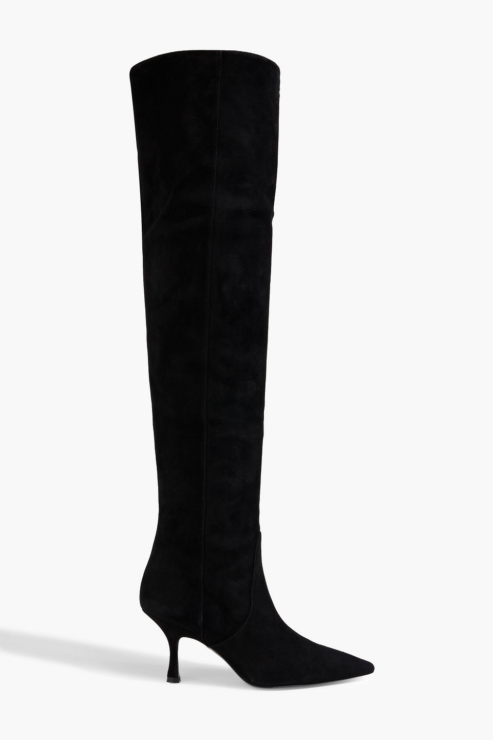 Stuart Weitzman Naomi 75 Suede Over-the-knee Boots In Black