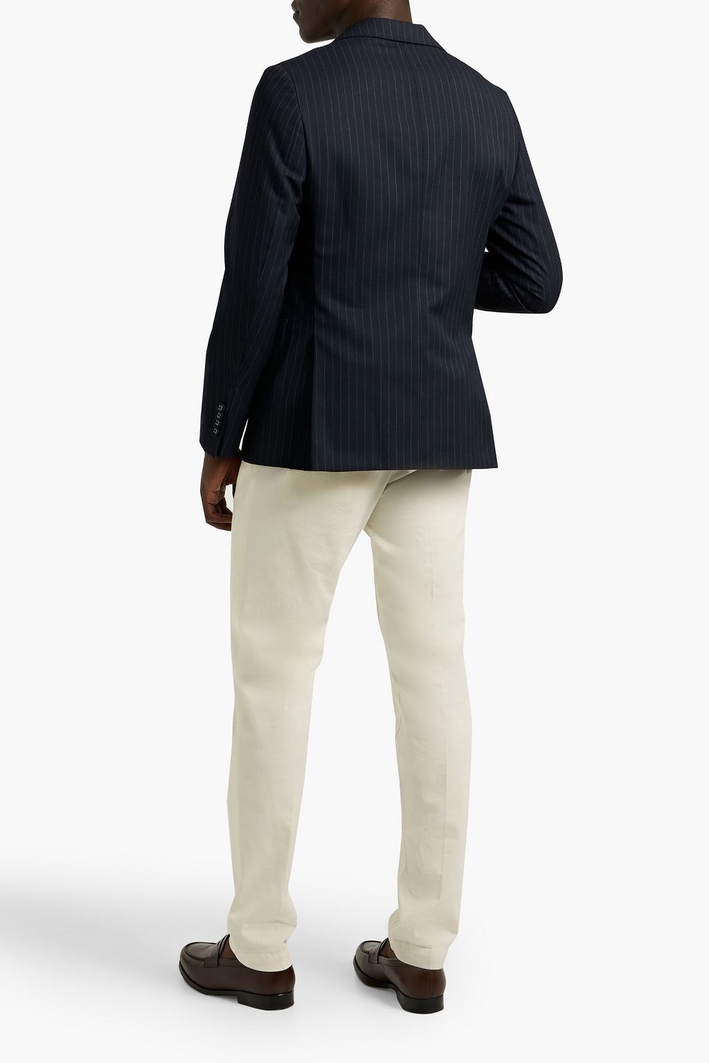 OFFICINE GÉNÉRALE 375 pinstriped wool-twill blazer