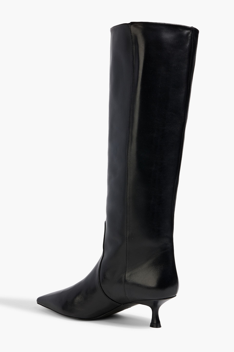 Stuart Weitzman Vinnie Patent Leather Knee-high Boots In Black