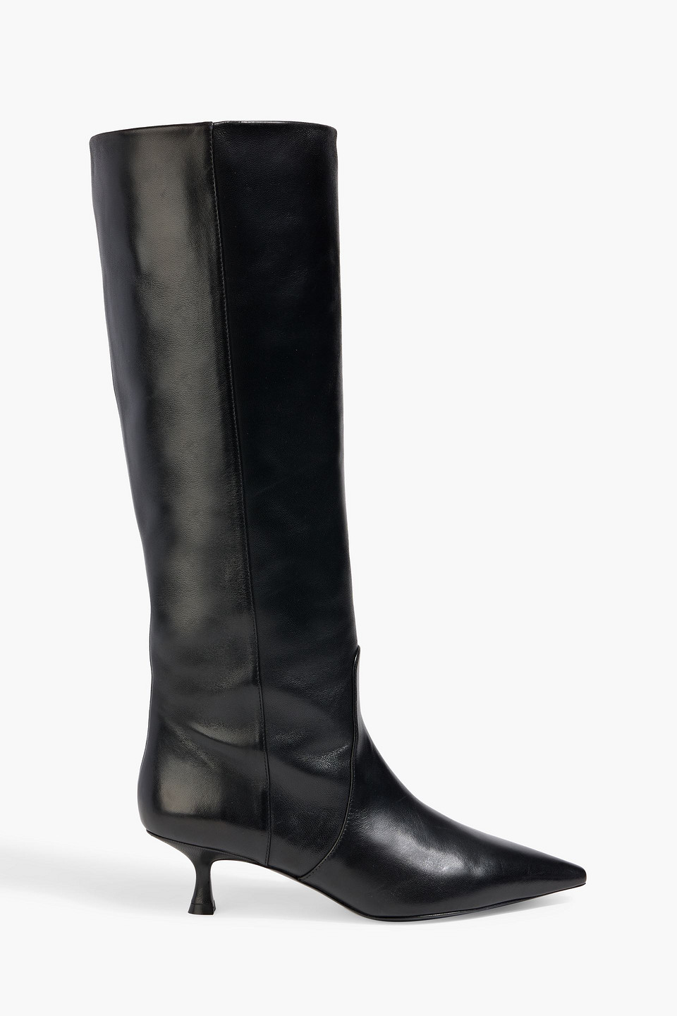 Stuart Weitzman Vinnie Patent Leather Knee-high Boots In Black