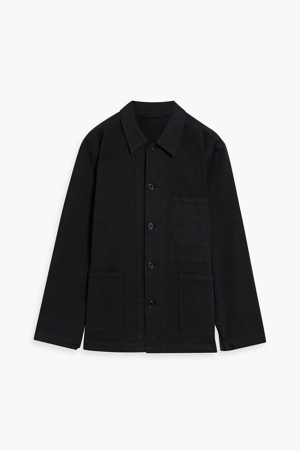 Officine Generale Chad Cotton-blend Twill Jacket In Black