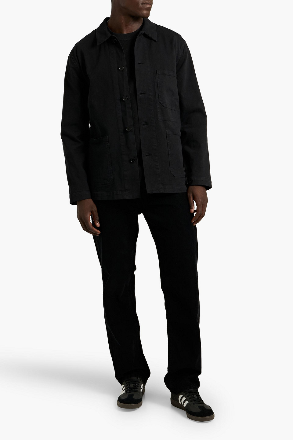 Officine Generale Chad Cotton-blend Twill Jacket In Black