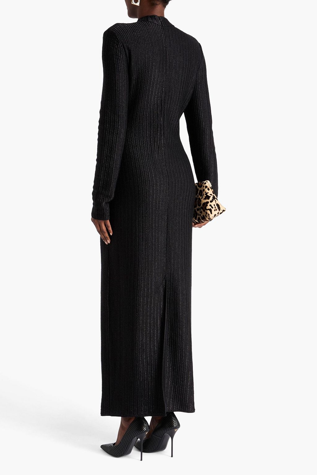 TOM FORD Maxikleid aus einer Baumwollmischung mit Metallic-Effekt