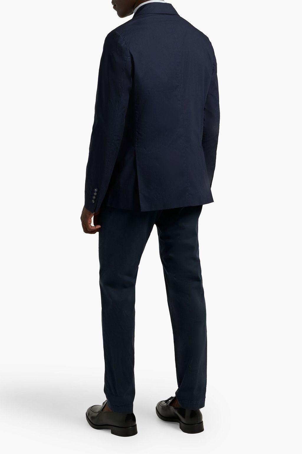 OFFICINE GÉNÉRALE Leon double-breasted cotton-poplin blazer
