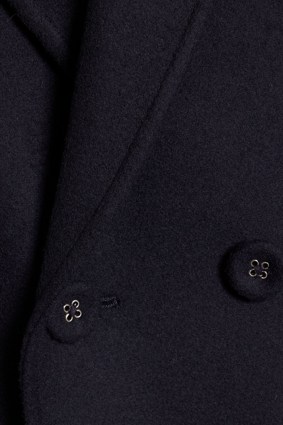Officine Generale Lisandre Double-breasted Wool And Cashmere-blend Felt Coat In Black