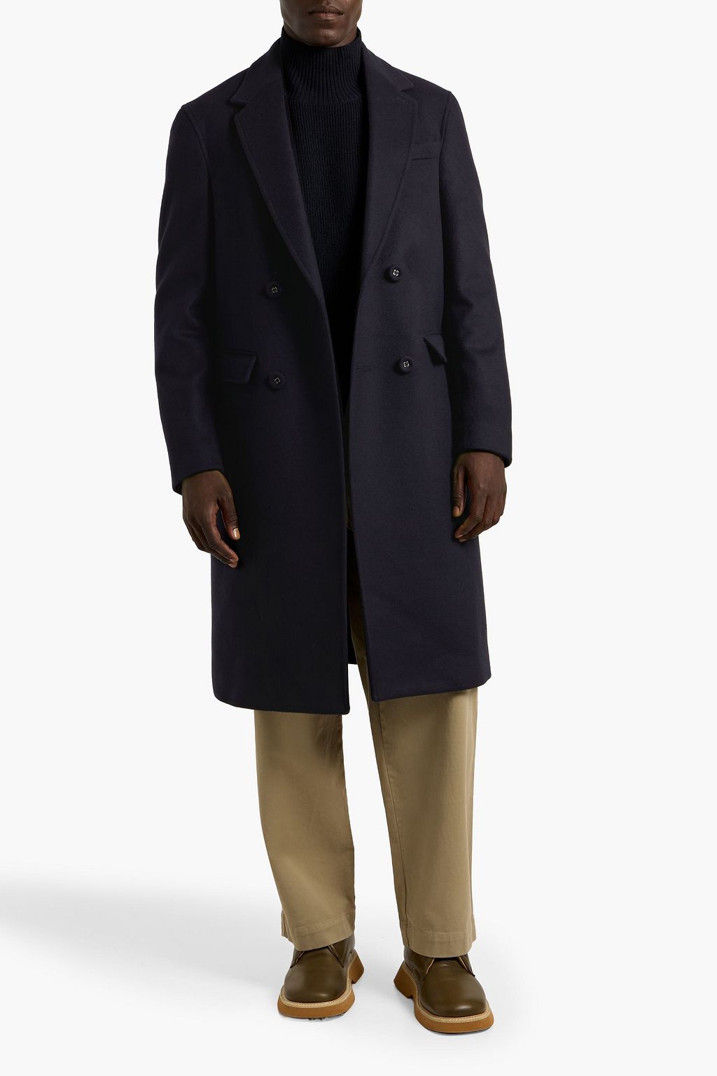 OFFICINE GÉNÉRALE Lisandre double-breasted wool and cashmere-blend felt coat