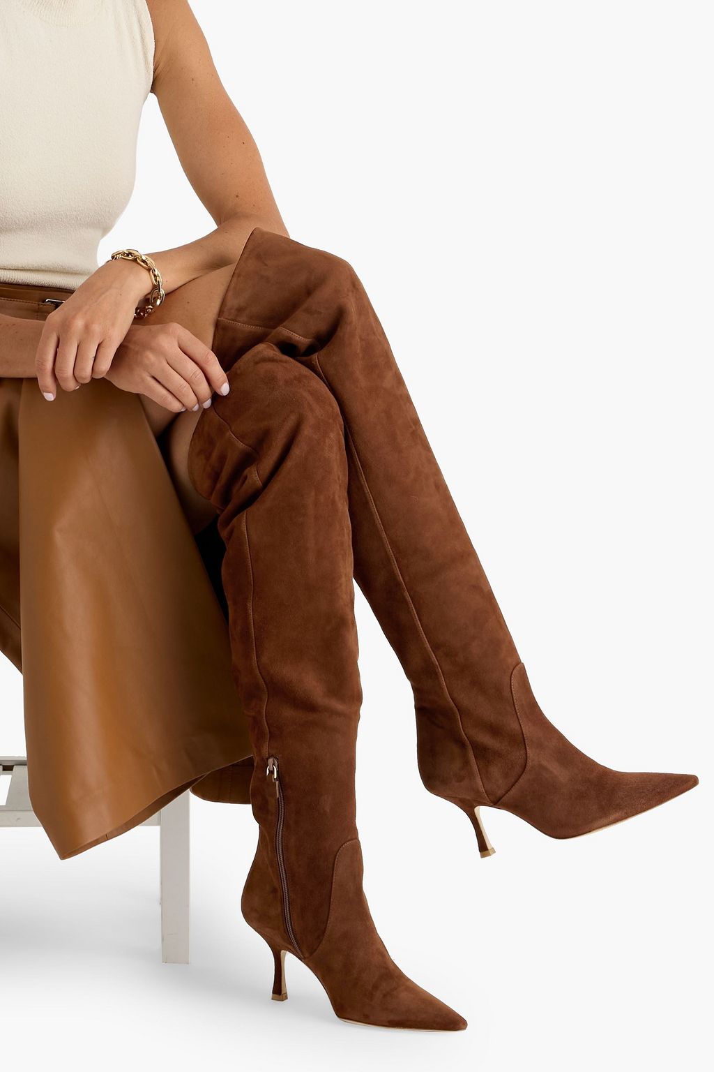 STUART WEITZMAN Naomi 75 suede over-the-knee boots