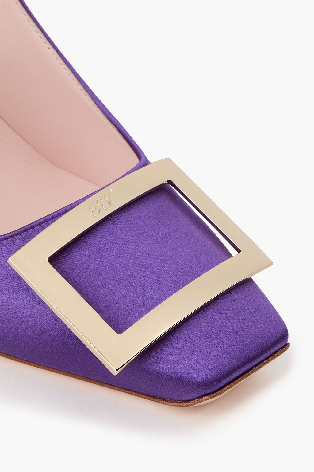 ROGER VIVIER Trompette embellished satin pumps
