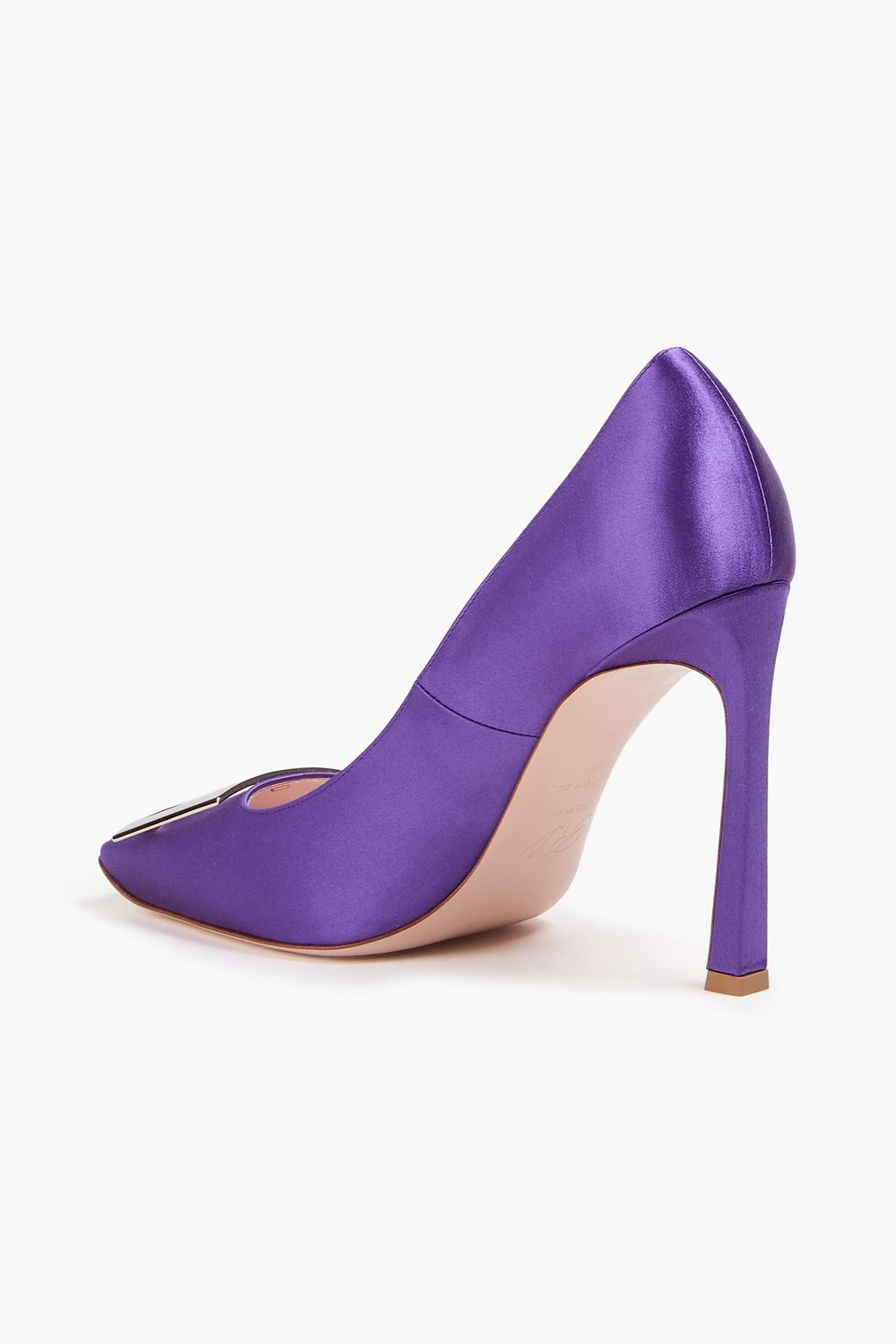 ROGER VIVIER Trompette embellished satin pumps