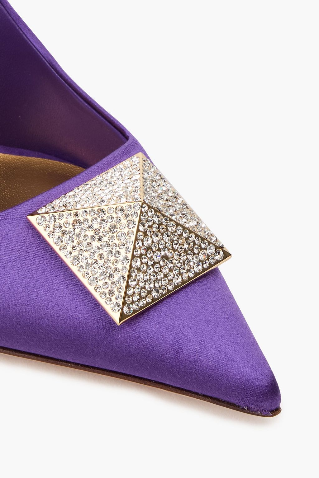 VALENTINO GARAVANI One Stud サテン パンプス クリスタル付き