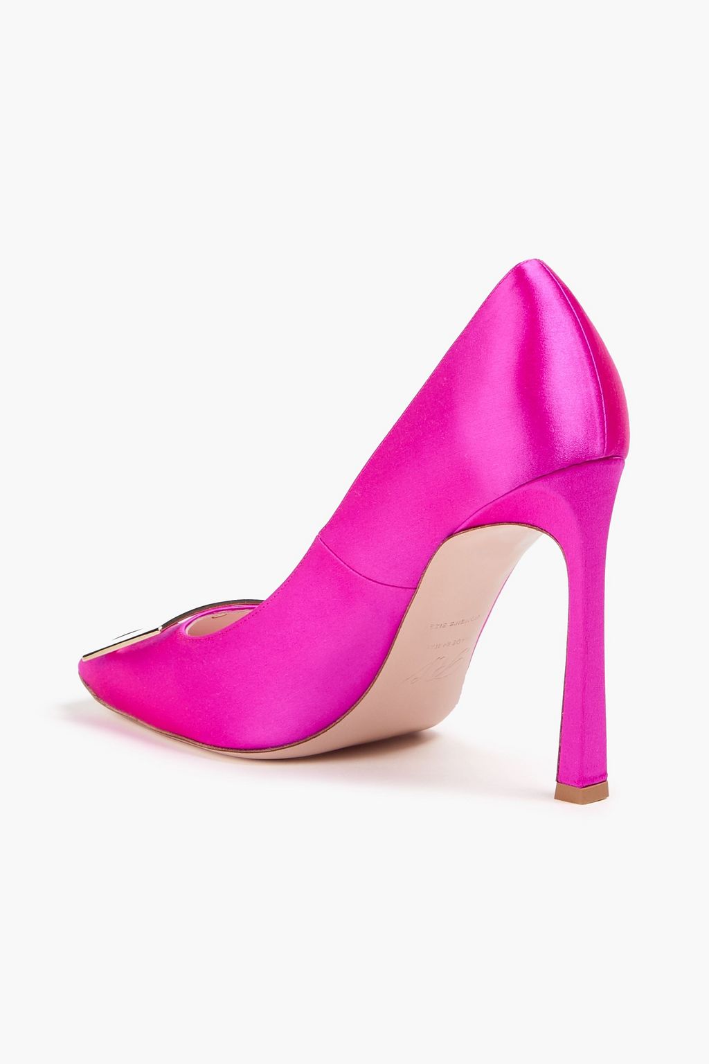 ROGER VIVIER Trompette embellished satin pumps