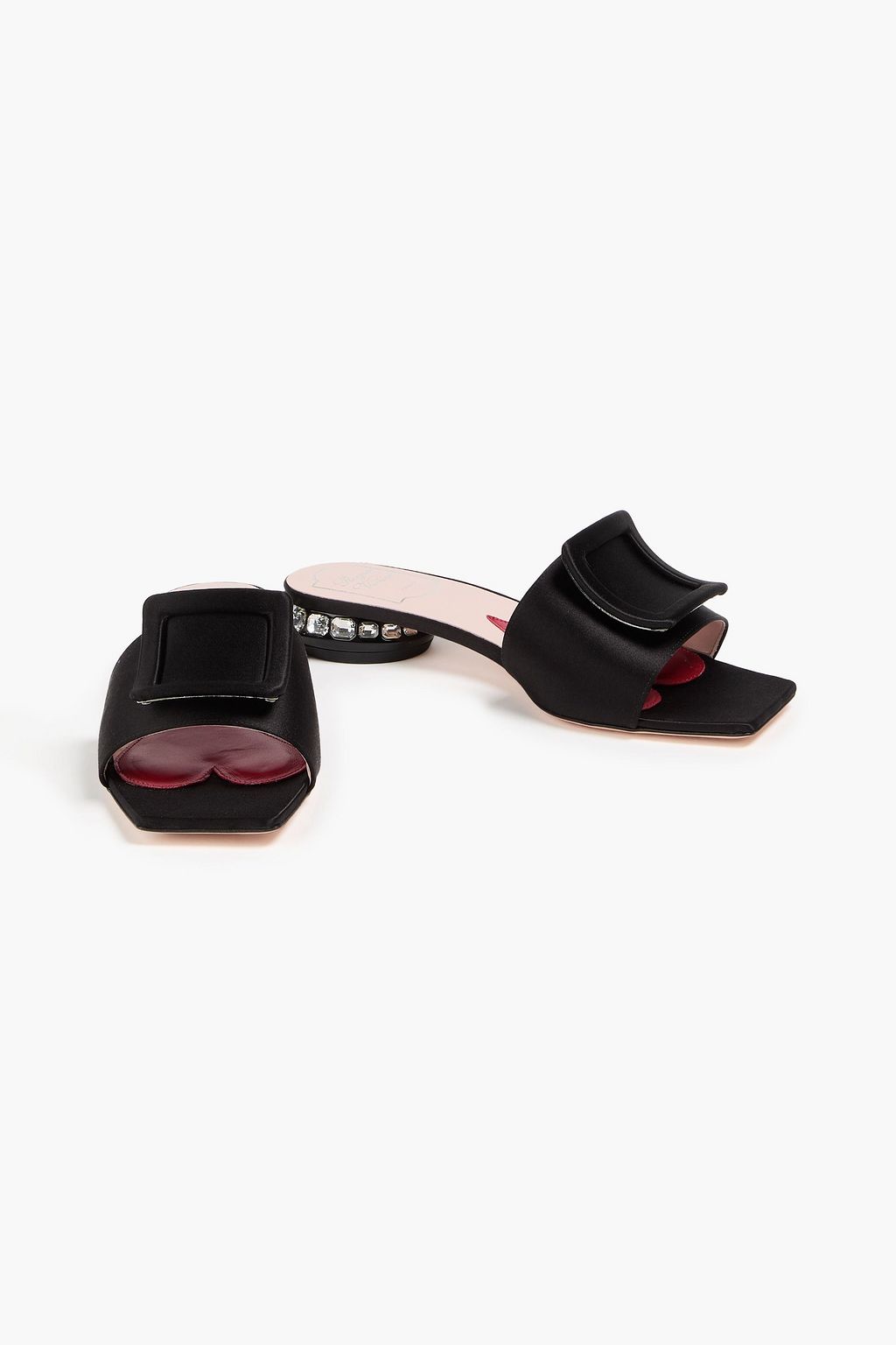 ROGER VIVIER Mules „Strass“ aus Satin mit Kristallverzierung