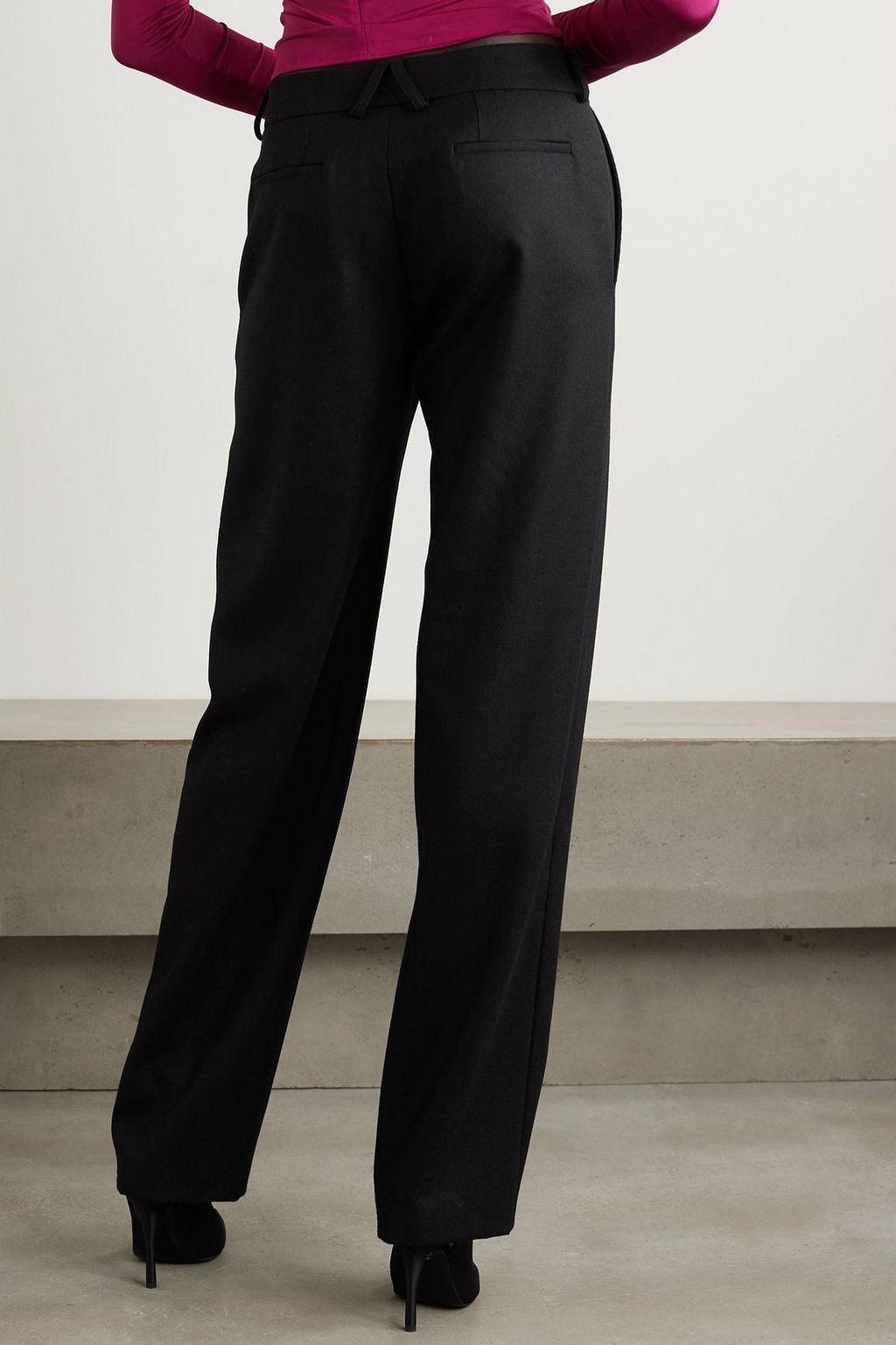 16ARLINGTON Vante wool-twill straight-leg pants