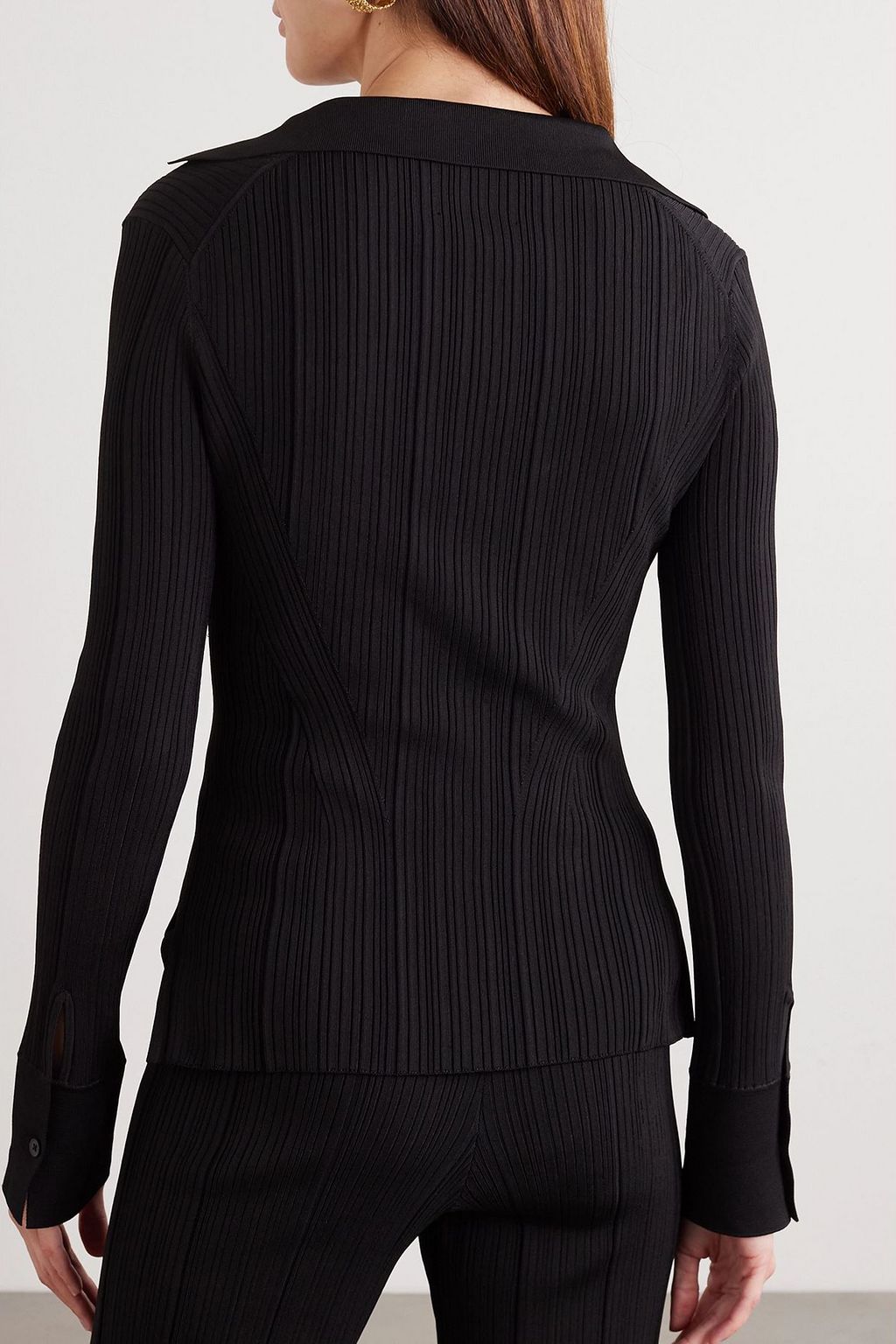 GALVAN  LONDON Dawn ribbed-knit top