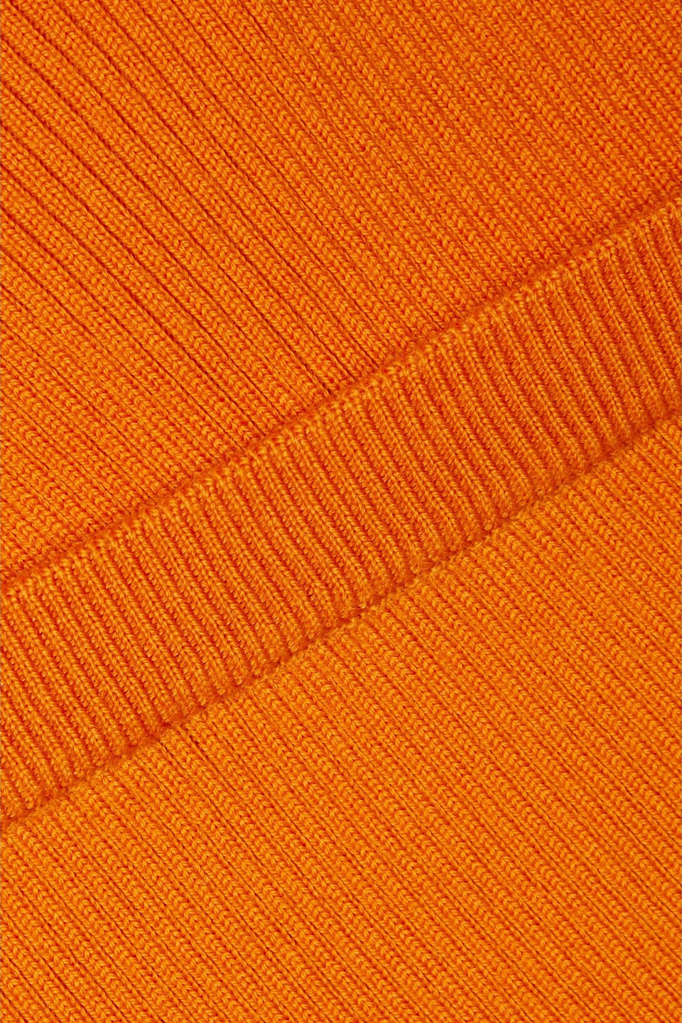 Monse One-sleeve Ribbed Wool-blend Halterneck Midi Dress In Orange