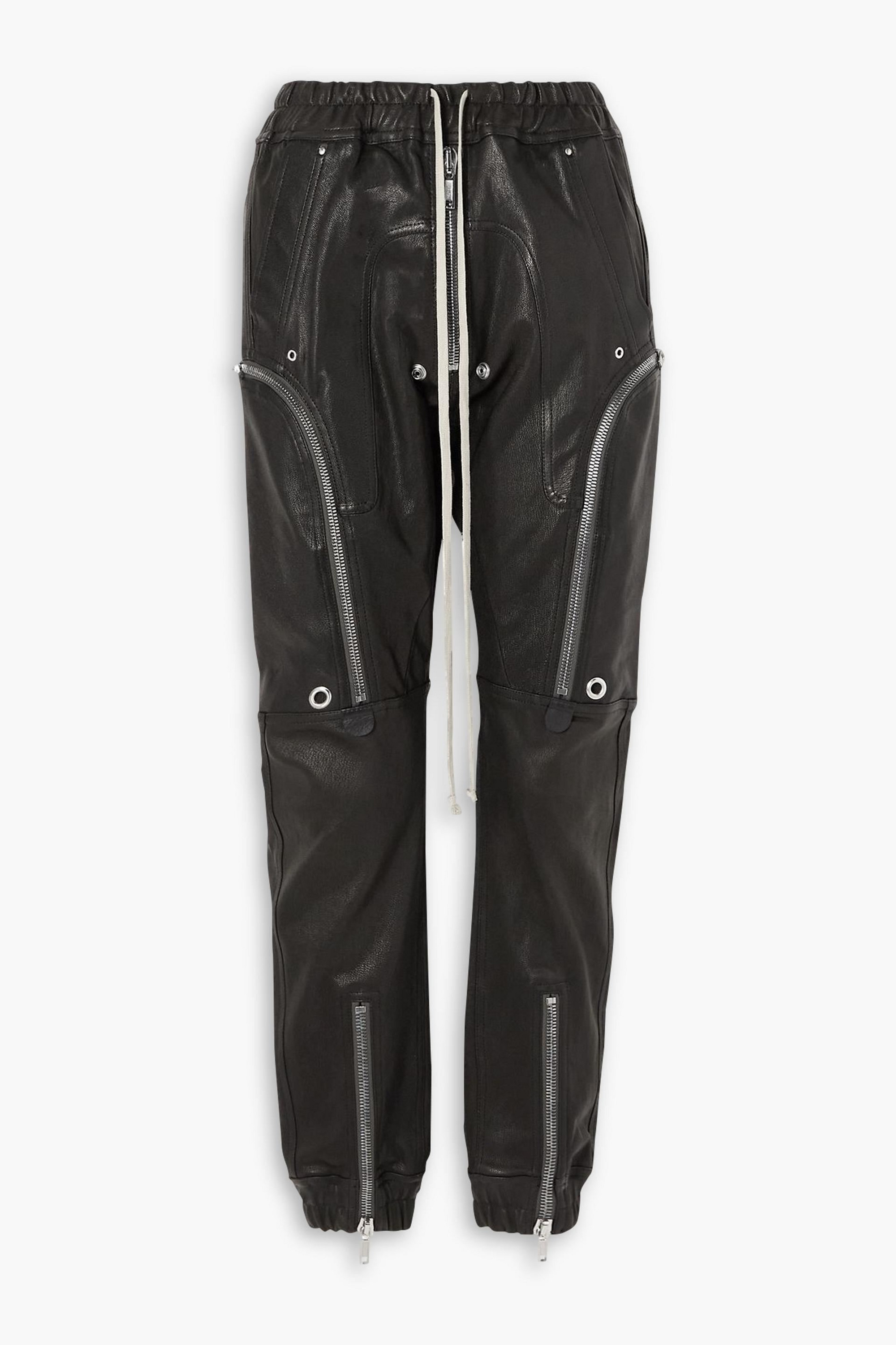 Rick Owens - Zip-detailed leather-blend pants | Plush