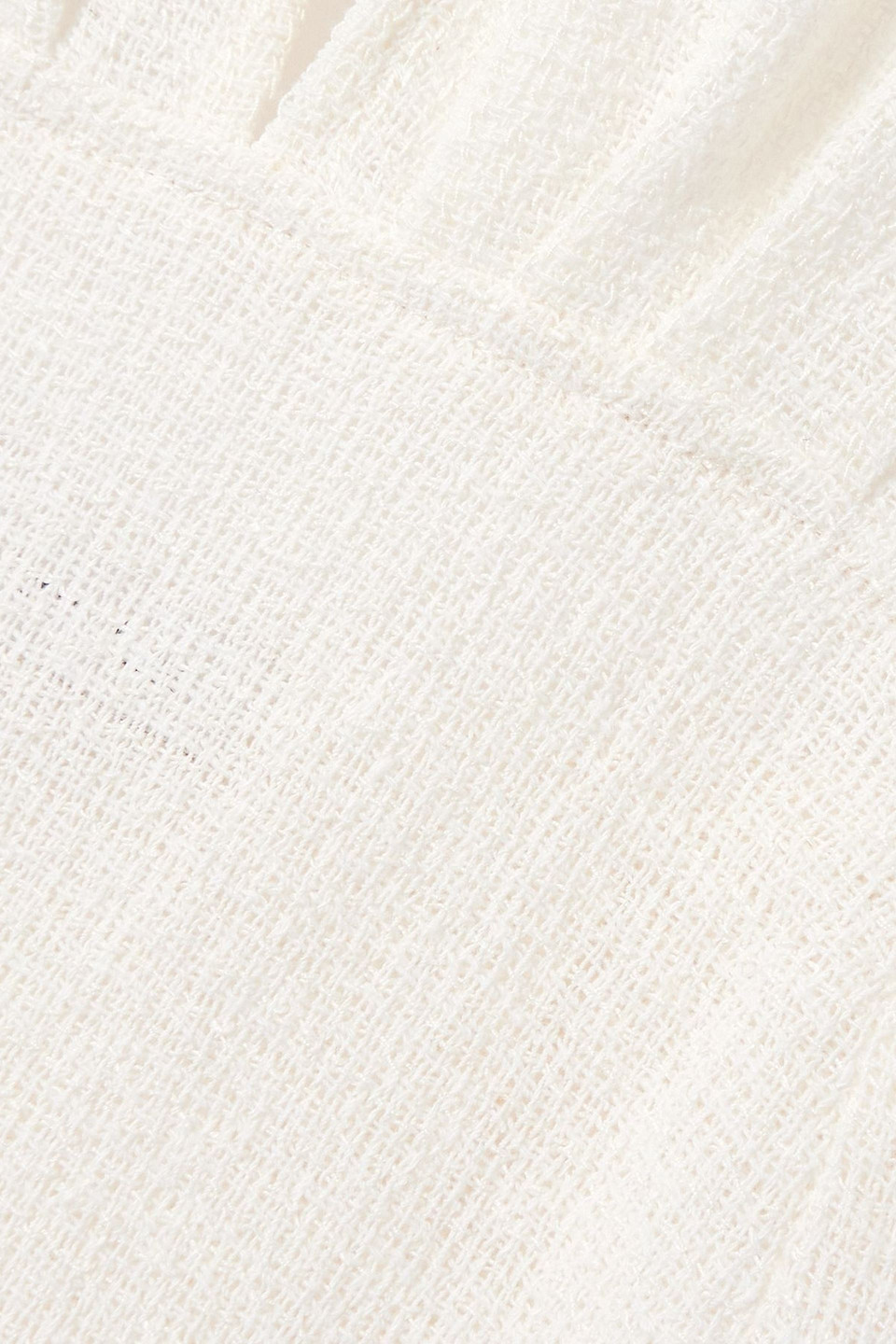 Ludovic De Saint Sernin Linen-blend Gauze Halterneck Maxi Dress In White