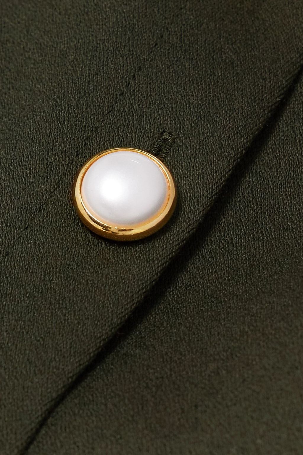 ALESSANDRA RICH ウールクレープ クロップドトップス ブロイダリーアングレーズトリム