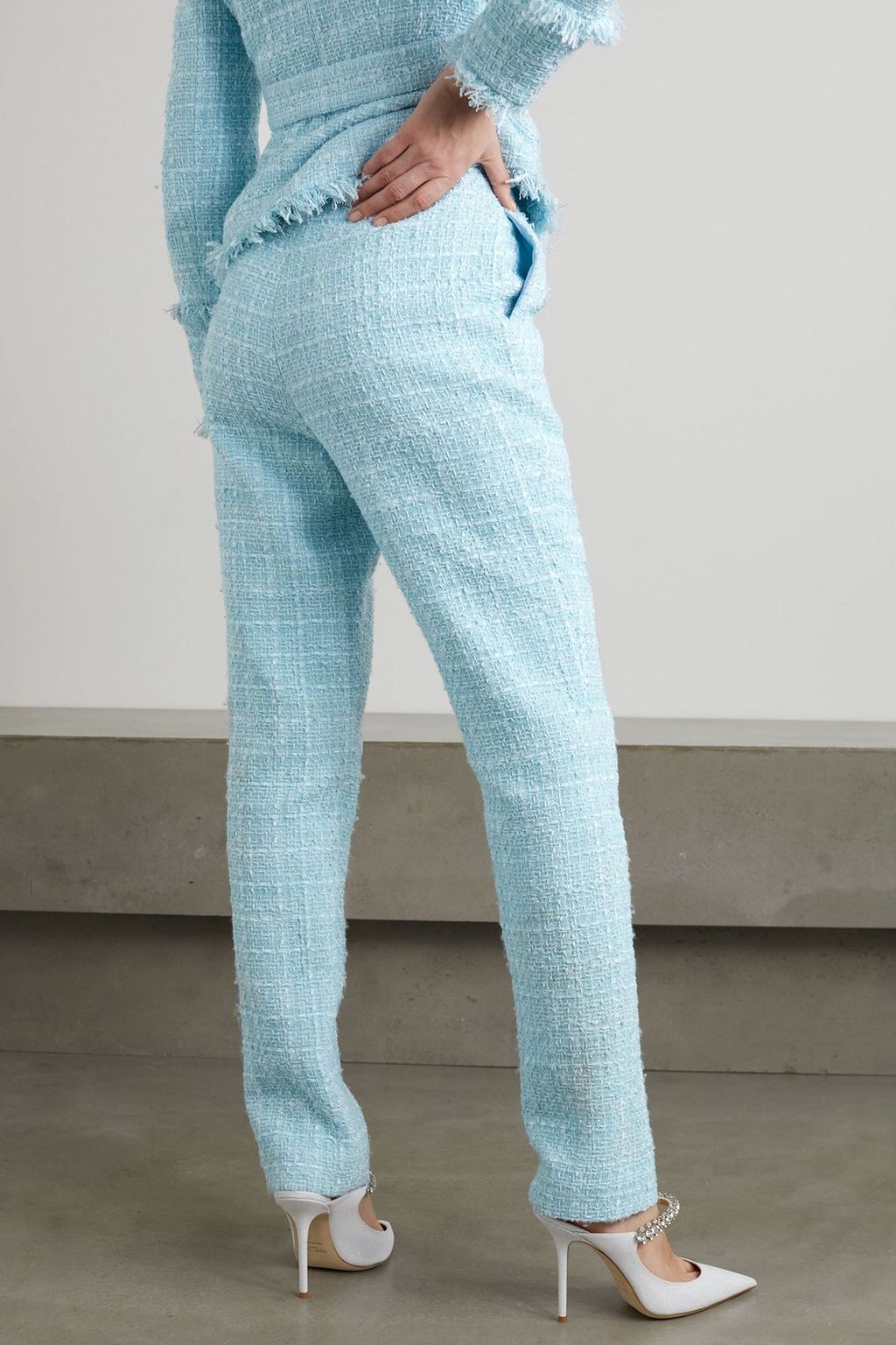 HUISHAN ZHANG Francesca tweed straight-leg pants