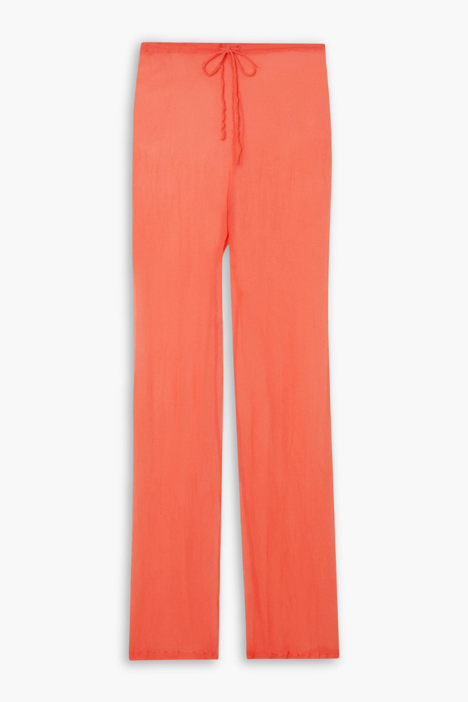 Dries Van Noten Seersucker Swimsuit In Orange