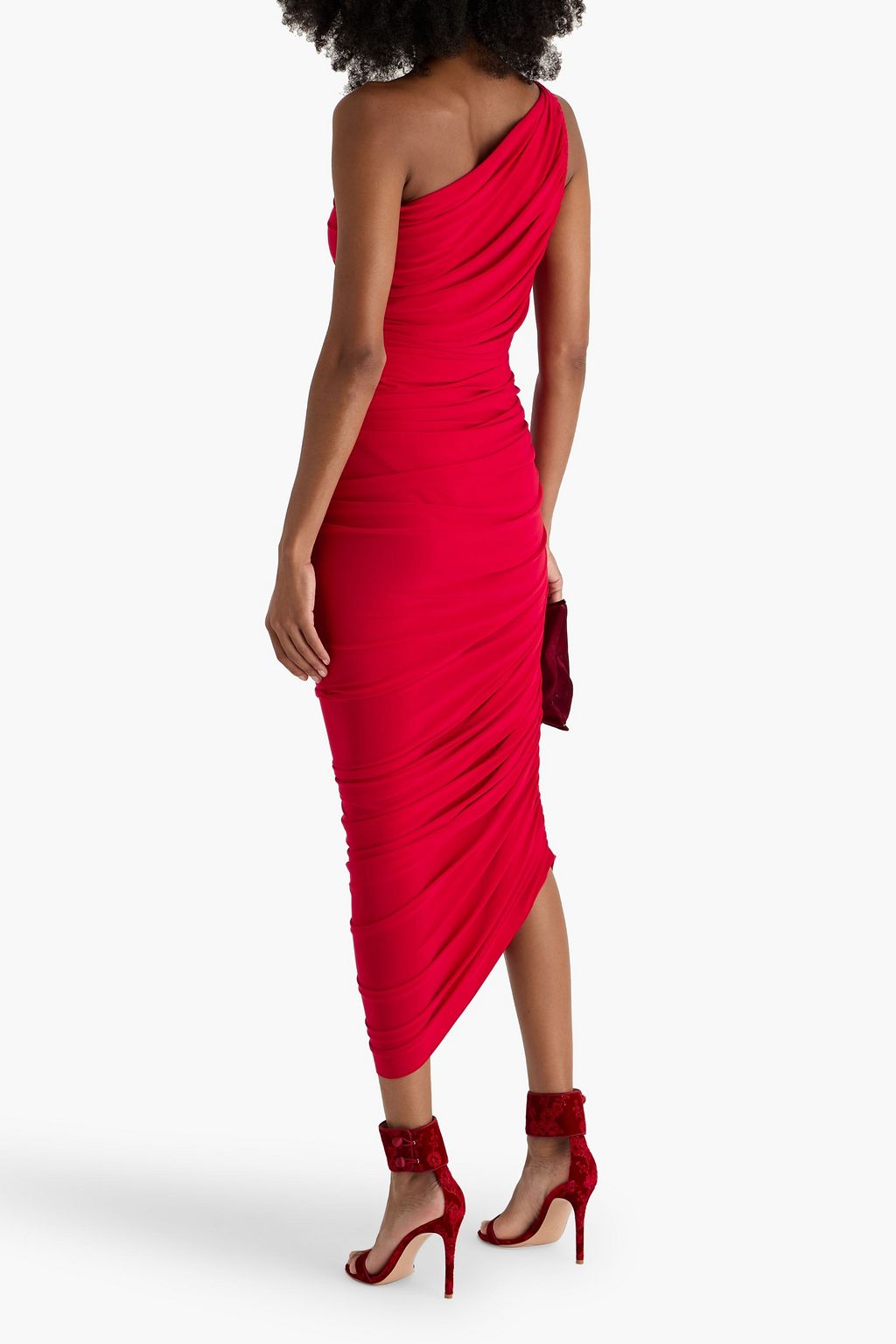 NORMA KAMALI Diana one-shoulder ruched stretch-jersey gown