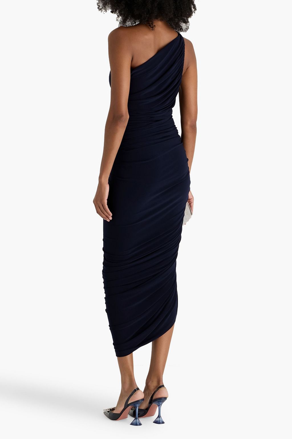 NORMA KAMALI Diana one-shoulder ruched stretch-jersey gown