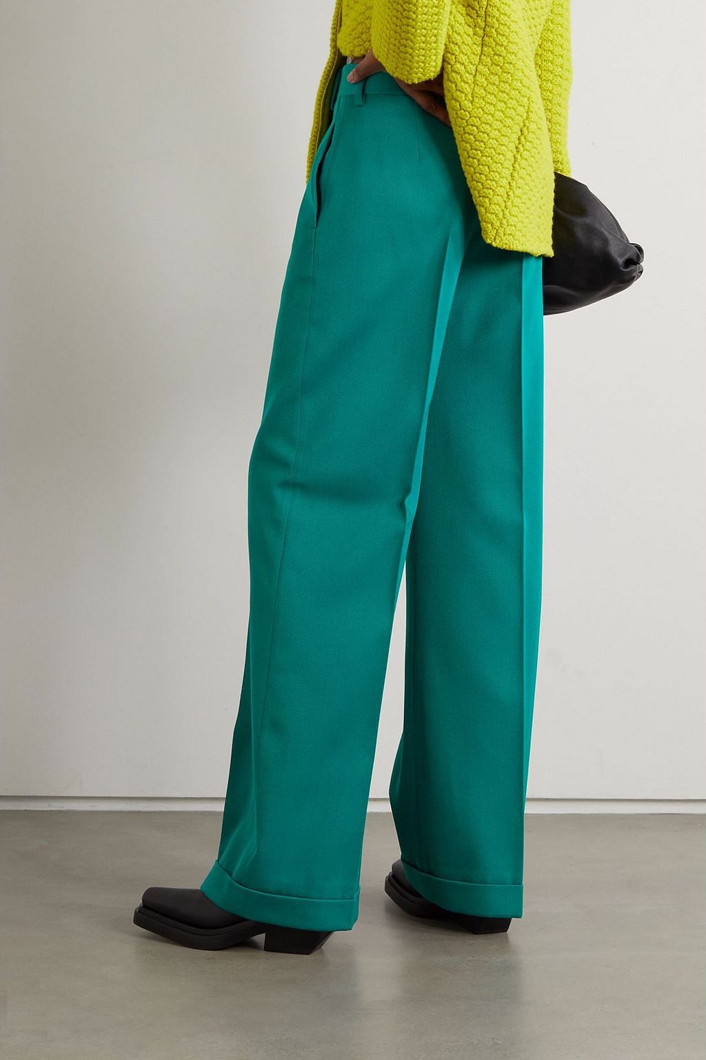 BOTTEGA VENETA Wool-twill straight-leg pants