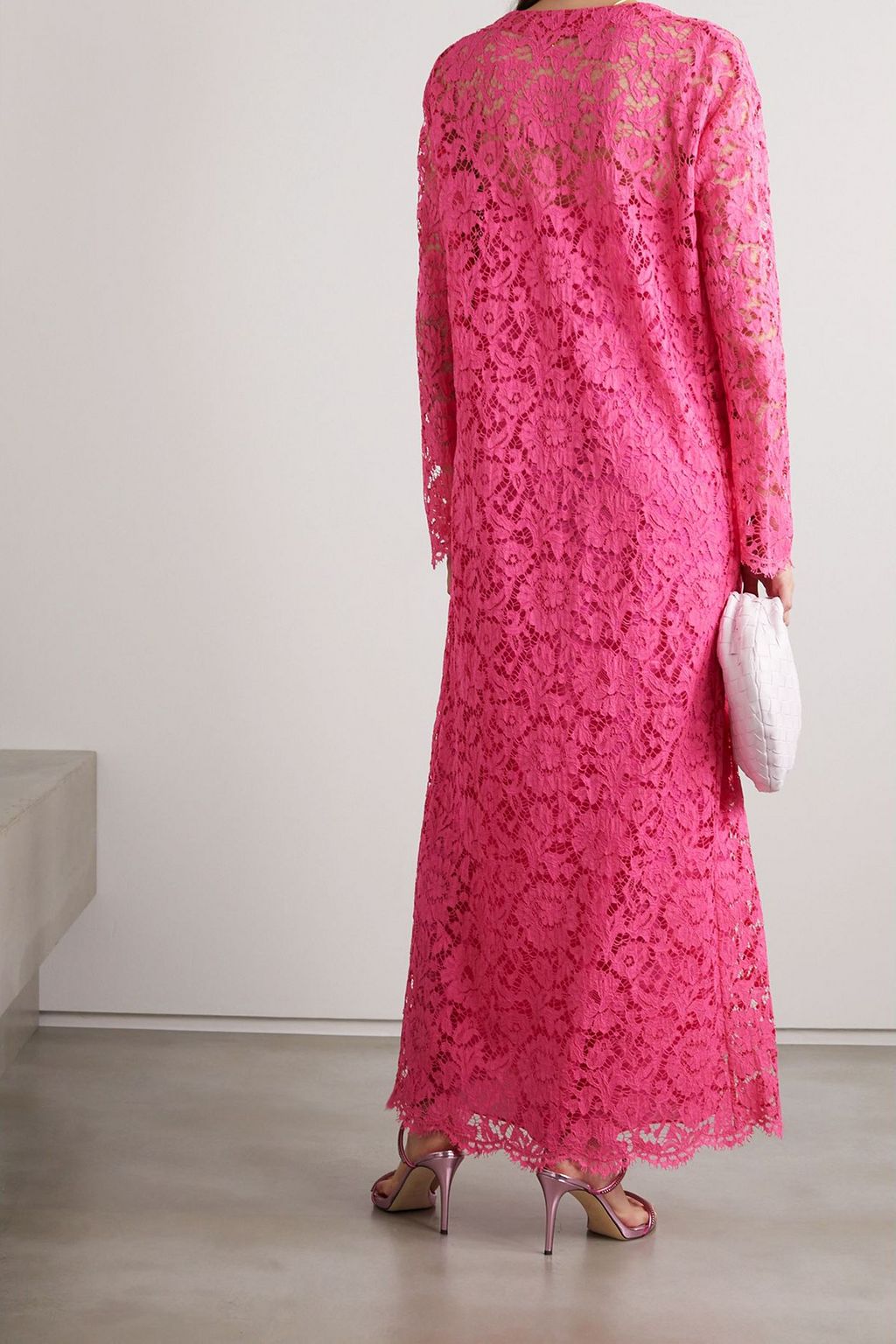 VALENTINO GARAVANI Embellished corded lace maxi dress