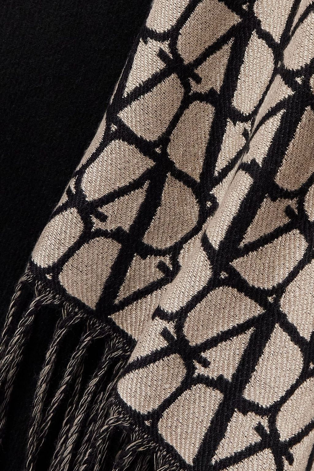 VALENTINO GARAVANI Reversible wool, silk and cashmere-blend wrap