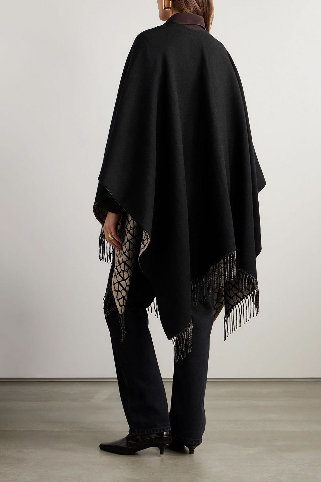 VALENTINO GARAVANI Reversible wool, silk and cashmere-blend wrap
