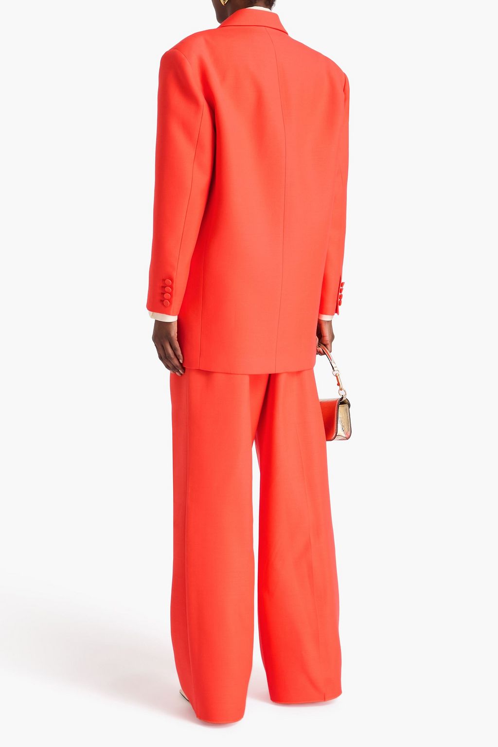 VALENTINO GARAVANI Double-breasted wool and silk-blend crepe blazer