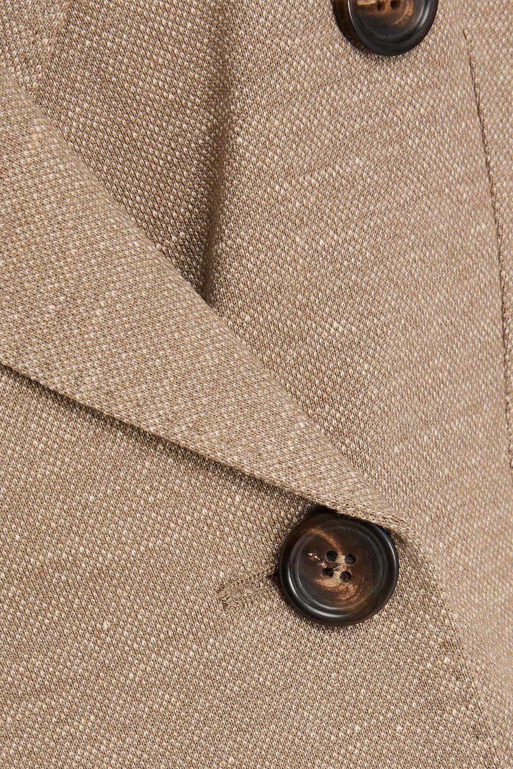 MAX MARA Doppelreihiger Blazer „Zirlo“ aus Jersey aus einer Baumwoll-Leinenmischung