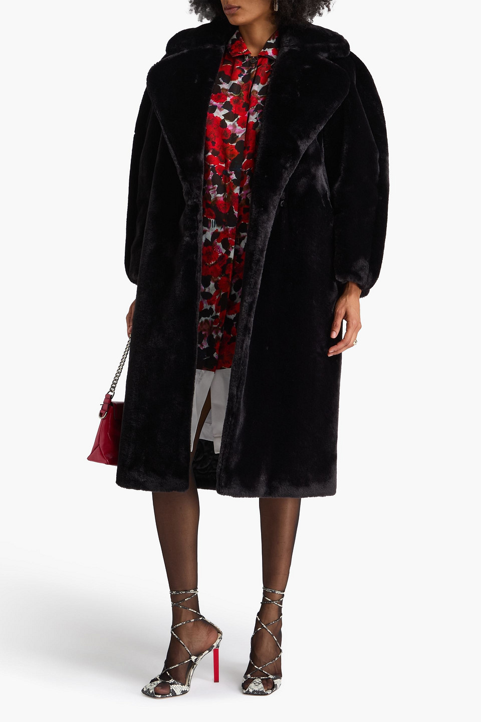  Dries Van Noten - Plüschmantel - Schwarz - S 