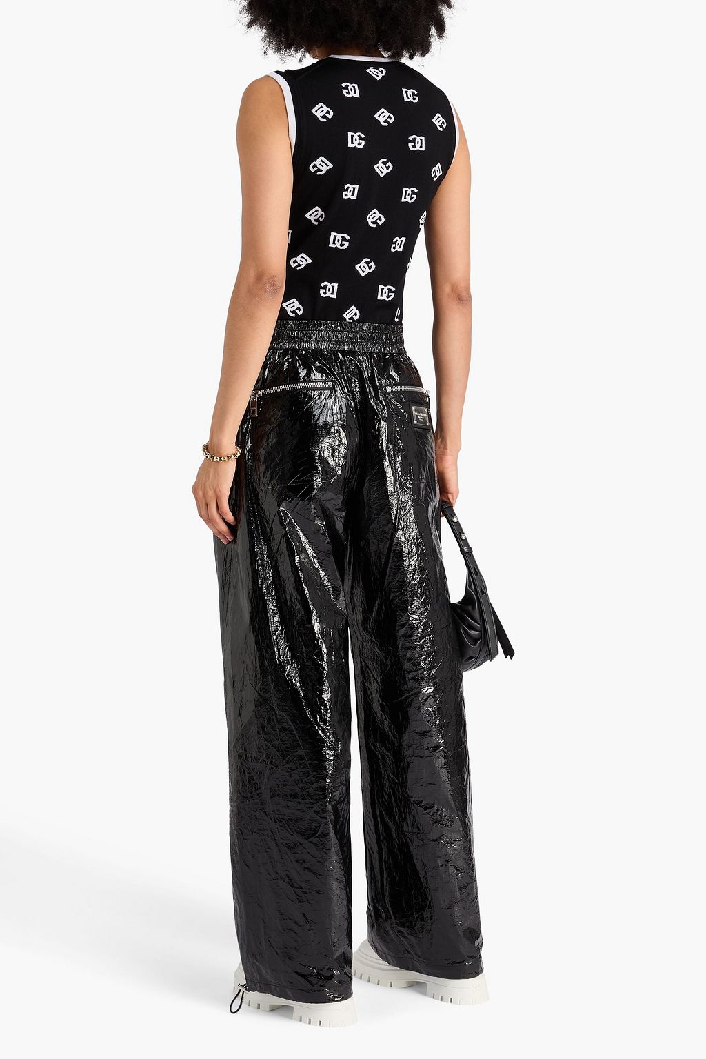 DOLCE&GABBANA Crinkled wide-leg pants