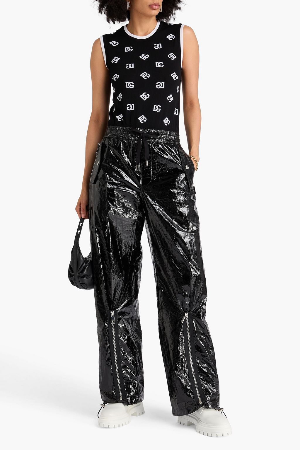 DOLCE&GABBANA Crinkled wide-leg pants