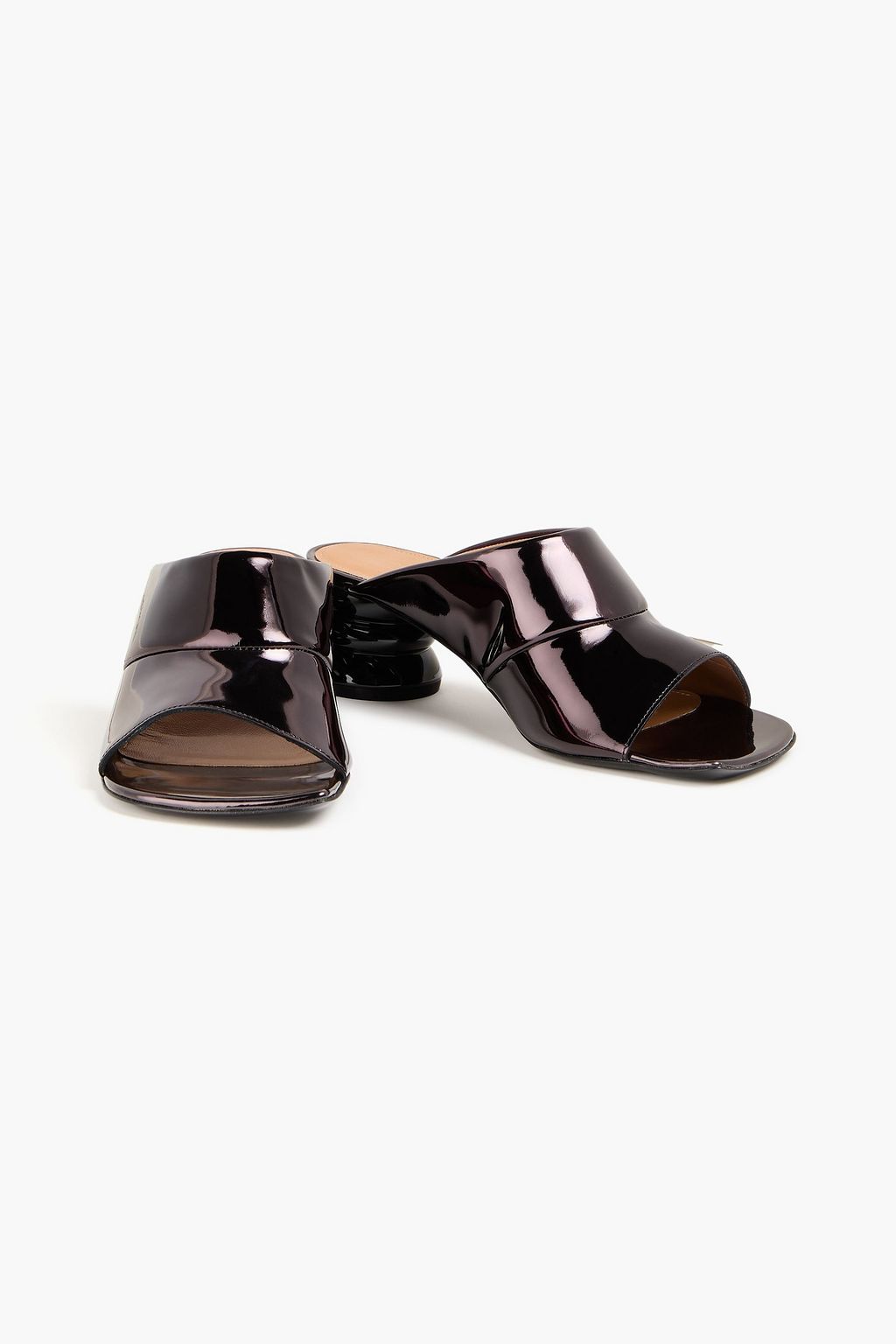 DRIES VAN NOTEN パテントレザー ミュール