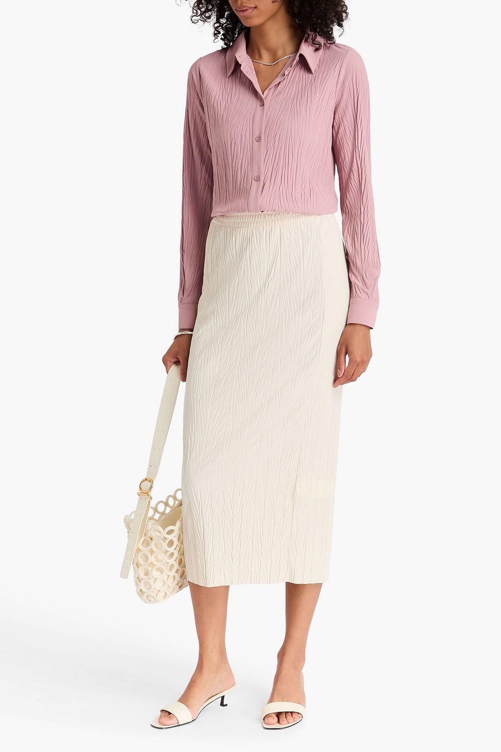 MAX MARA Carnia Midirock aus strukturiertem Crêpe