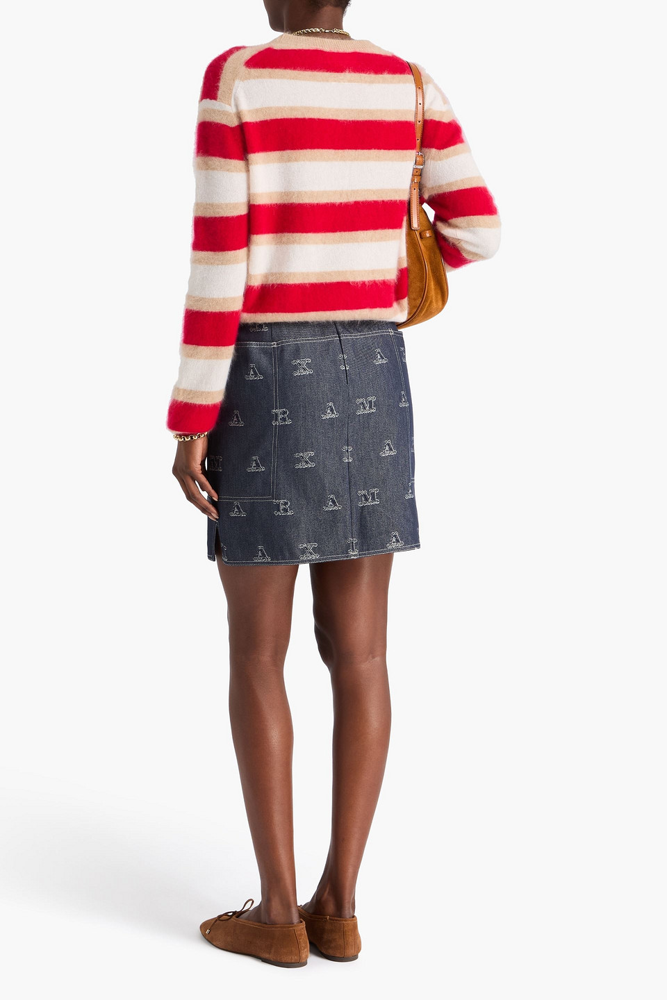  Max Mara - Zarelia Denim-jacquard Mini Skirt - Blue - It 46 