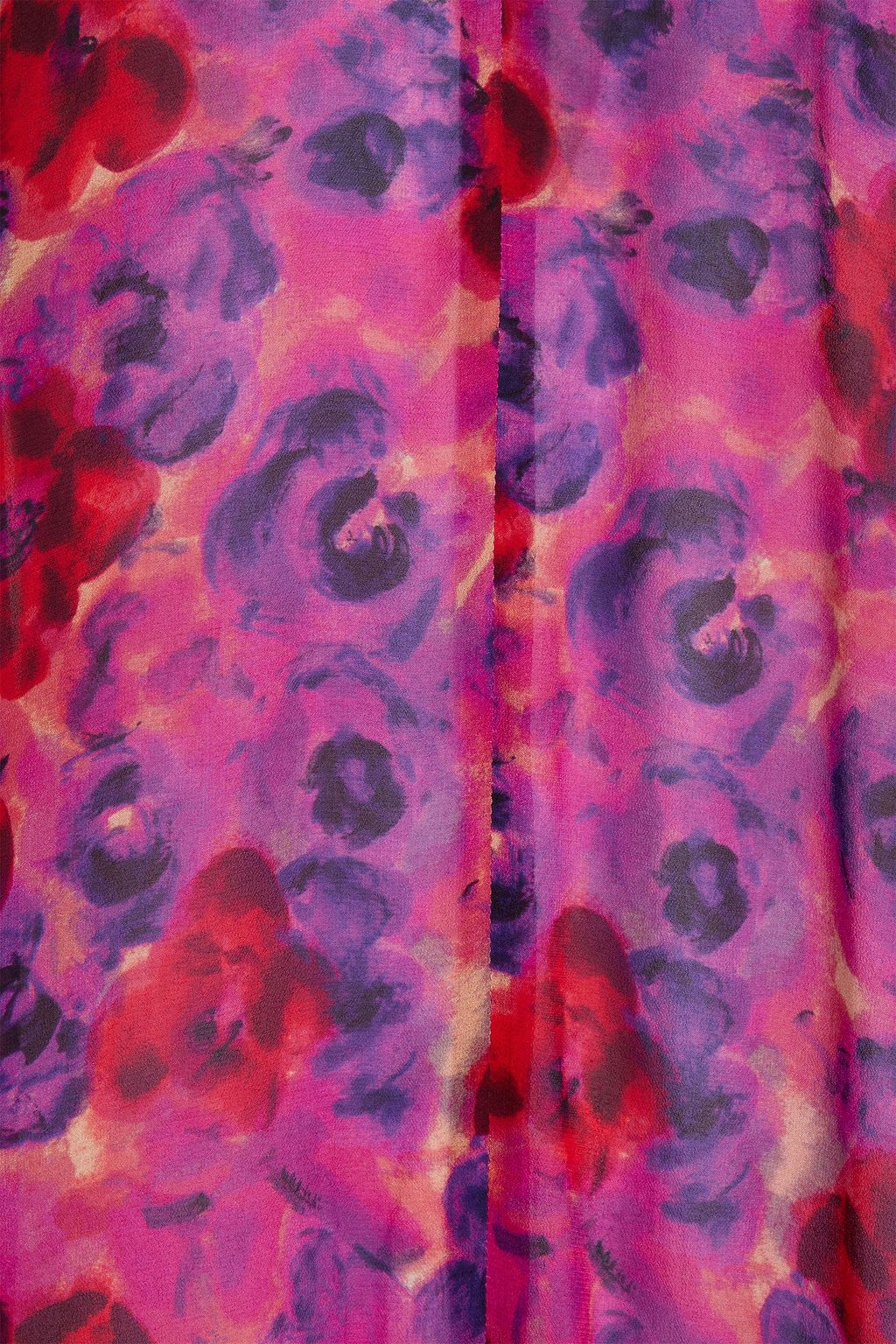 DRIES VAN NOTEN بلوزة مصنوعة من الجورجيت ومزينة بطبعات
