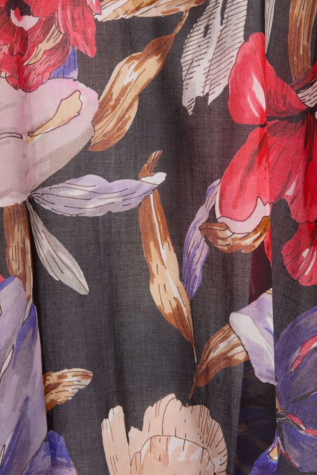 DRIES VAN NOTEN قفطان من قطن فوال مزين بطبعة الأزهار