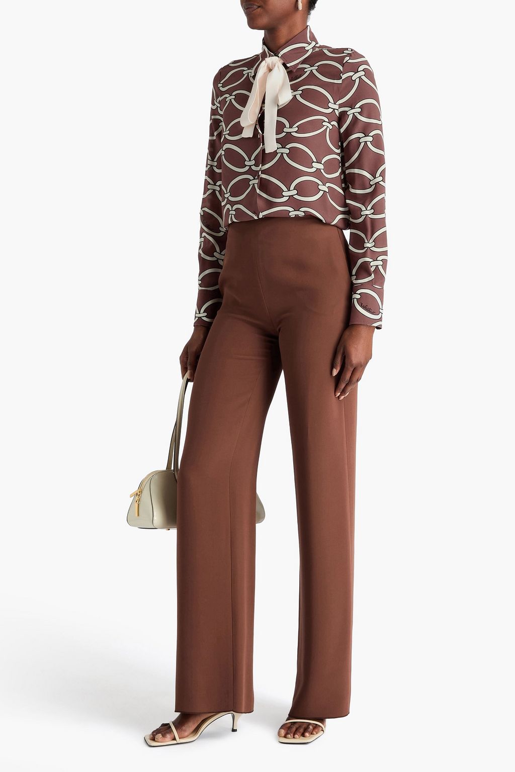 VALENTINO GARAVANI Printed silk crepe de chine shirt