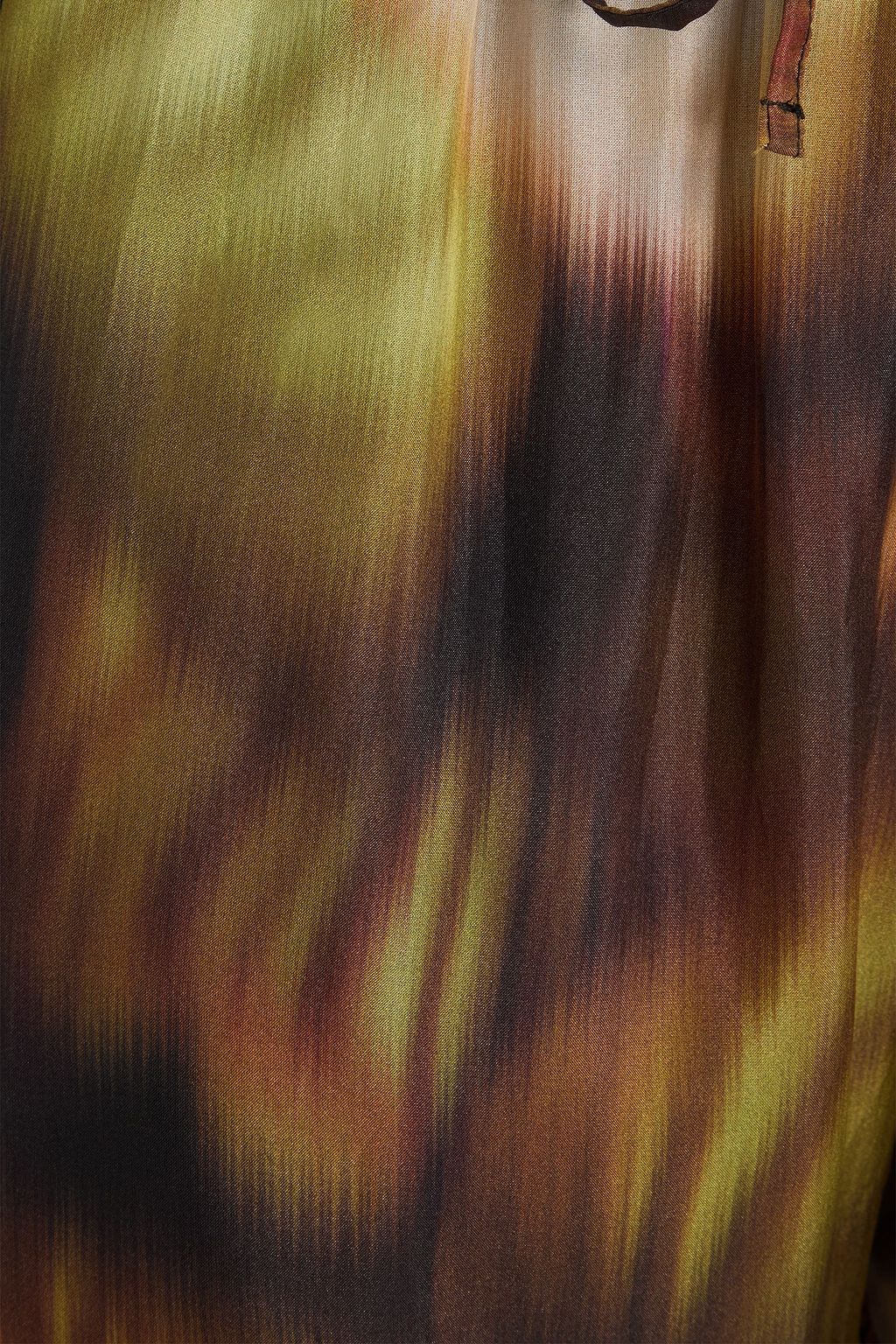 DRIES VAN NOTEN بنطال بقصة تضيق تدريجيًا من مزيج القطن والحرير بطبعات